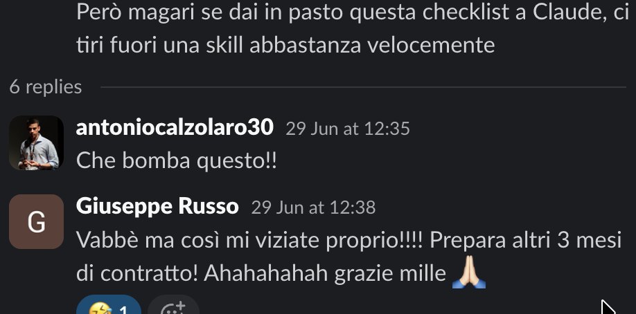Giuseppe Russo: “Vabbè ma così mi viziate proprio! Prepara altri 3 mesi di contratto, grazie mille.”